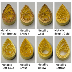 delightfully edgy dark yellow quilling paper metallic teardrops 1