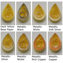delightfully edgy dark yellow quilling paper metallic teardrops 2