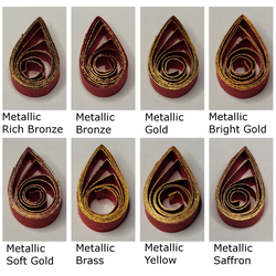 delightfully edgy dark red quilling paper metallic teardrops 2