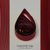 delightfully edgy dark red quilling paper with deep red shimmer edge