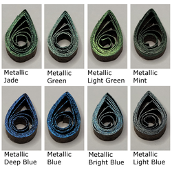 delightfully edgy dark brown quilling metallic teardrops 3