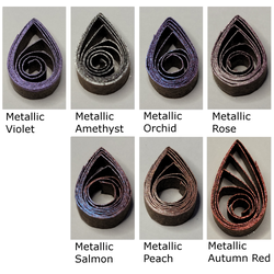 delightfully edgy dark brown quilling metallic teardrops 4