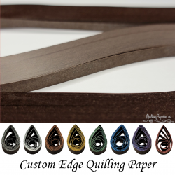 delightfully edgy 15mm dark brown quilling paper