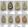 delightfully edgy cream quilling paper metallic teardrops 1