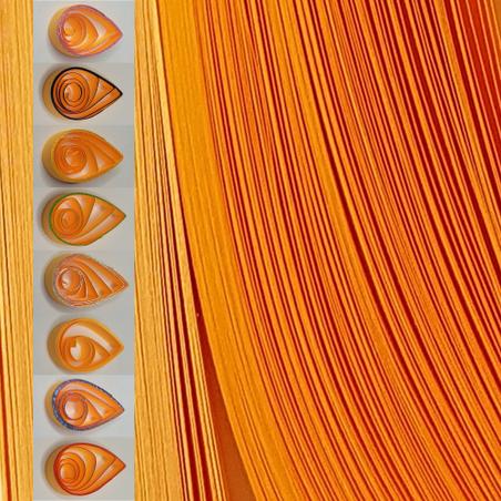 delightfully edgy 3mm bright orange quilling paper