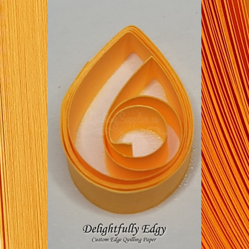 delightfully edgy bright orange quilling paper