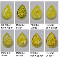 delightfully edgy bright yellow quilling paper metallic teardrops 1