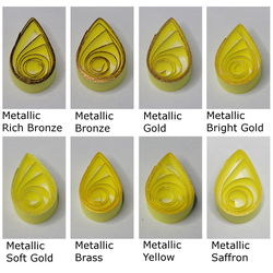 delightfully edgy bright yellow quilling paper metallic teardrops 2