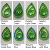 delightfully edgy bright green quilling paper metallic teardrops 3