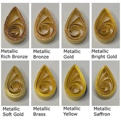 delightfully edgy beige quilling paper metallic teardrops 2
