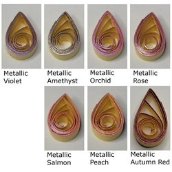 delightfully edgy beige quilling paper metallic teardrops 4