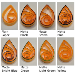 delightfully edgy bright orange quilling paper matte teardrops 1