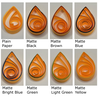 delightfully edgy bright orange quilling paper matte teardrops 1