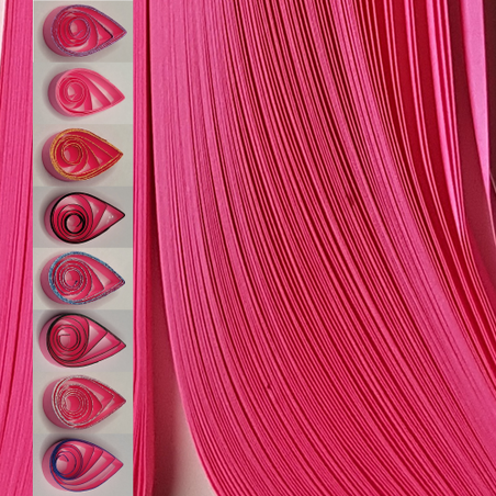 delightfully edgy 3mm bright pink quilling paper