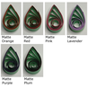 delightfully edgy Russian green quilling paper matte teardrops 2