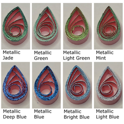 delightfully edgy pink quilling paper metallic teardrops 3