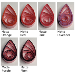 delightfully edgy pink quilling paper matte teardrops 2