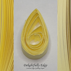 delightfully edgy pale yellow quilling paper