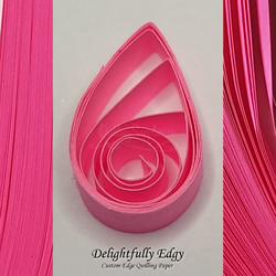 delightfully edgy bright pink quilling paper