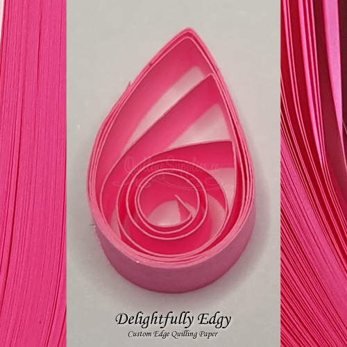 delightfully edgy bright pink quilling paper