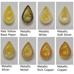 delightfully edgy 3mm pale yellow quilling paper metallic teardrops 1