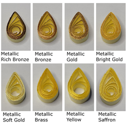 delightfully edgy 3mm pale yellow quilling paper metallic teardrops 2