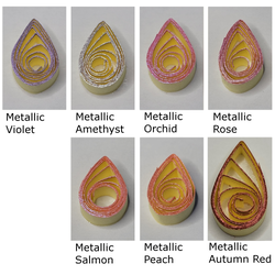 delightfully edgy 3mm pale yellow quilling paper metallic teardrops 4