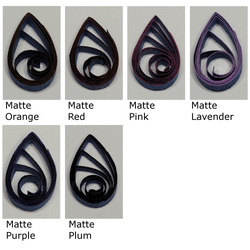 delightfully edgy navy blue quilling paper matte teardrops 2