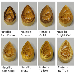 delightfully edgy mustard yellow quilling paper metallic teardrops 2