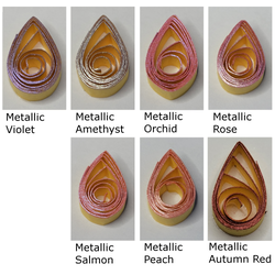 delightfully edgy mustard yellow quilling paper metallic teardrops 4