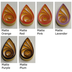 delightfully edgy mustard yellow quilling paper matte teardrops 2