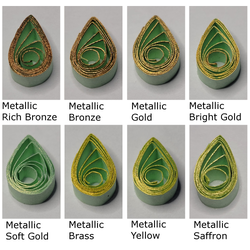 delightfully edgy mint green quilling paper metallic teardrops 2