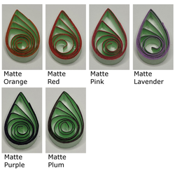 delightfully edgy mint green quilling paper matte teardrops 2