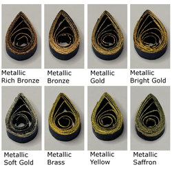 delightfully edgy midnight blue quilling paper metallic teardrops 2