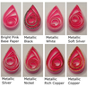 delightfully edgy bright pink quilling paper metallic teardrops 1
