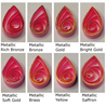 delightfully edgy bright pink quilling paper metallic teardrops 2