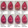 delightfully edgy bright pink quilling paper metallic teardrops 3