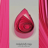 delightfully edgy bright pink quilling paper with deep red shimmer edge