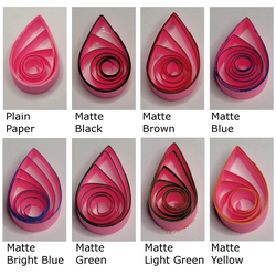 delightfully edgy bright pink quilling paper matte teardrops 1