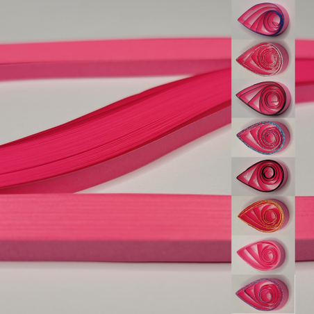 delightfully edgy 5mm bright pink quilling paper