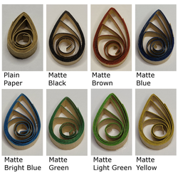 delightfully edgy light brown quilling paper matte teardrops 1