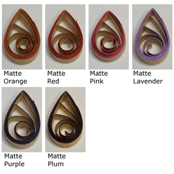 delightfully edgy light brown quilling paper matte teardrops 2