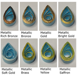 delightfully edgy light blue quilling paper metallic teardrops 1