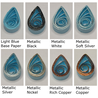 delightfully edgy light blue quilling paper metallic teardrops 2