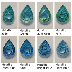 delightfully edgy light blue quilling paper metallic teardrops 3