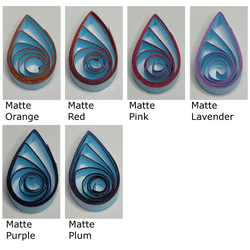 delightfully edgy light blue quilling paper matte teardrops 2