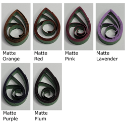 delightfully edgy hunter green quilling paper matte teardrops 2