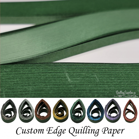 delightfully edgy 20mm hunter green quilling paper