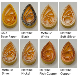 delightfully edgy gold quilling paper metallic teardrops 1