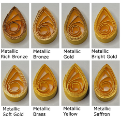 delightfully edgy gold quilling paper metallic teardrops 2